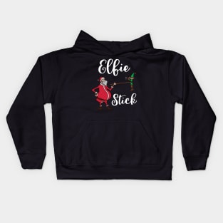 Funny Elf Pun Selfie Stick Santa Claus Christmas Meme Gift Kids Hoodie